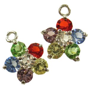 画像3: ジルコニア フラワー(桜) 12mm マルチカラー 【1ヶ入】 (3)
