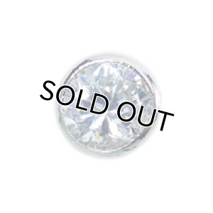 画像2: キュービックジルコニア　4穴通し　爪なし　丸4mm　クリスタル/ロジウム 【3ヶ入】 (2)