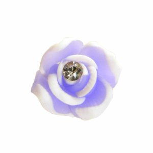 画像1: 石入りチャイナローズ　約8mm　パープル 【5ヶ入】 (1)