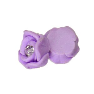 画像2: 石入りフィモローズ　約7mm　パープル 【5ヶ入】 (2)