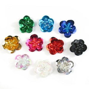 画像5: スパンコール小花 20mm グリーン 【2ヶ入】 (5)