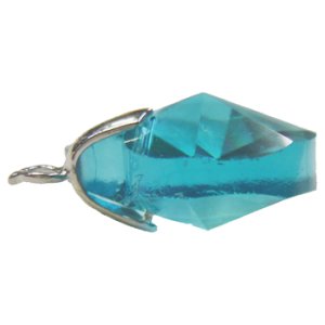 画像2: バチカン付ハート 中　22mm　ブルー 【1ヶ入】 (2)