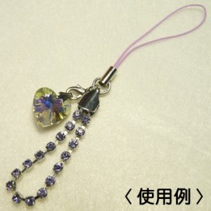 画像2: ガラスパーツ ハート 14mm オーロラミラー 【4ヶ入】 (2)