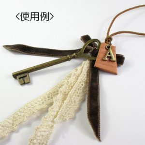 画像3: レザーパーツ　丸　アルファベット刻印　F 【1ヶ入】 (3)