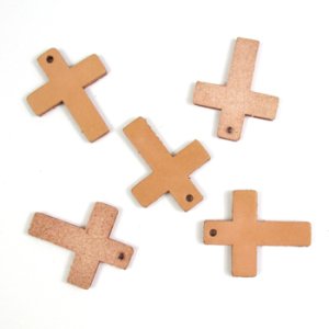 画像2: レザーパーツ 25×20mm クロス 【1ヶ入】 (2)