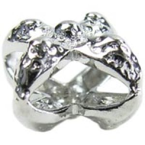 画像2: メタルクロスパーツ3087L 7.5×5mm ロジウム 【5ヶ入】 (2)