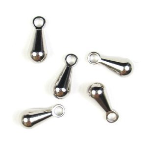 画像2: メタルパーツ ツユ玉S 代用ロジウムメッキ 【5ヶ入】 (2)