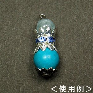 画像2: 座金付ロンデル 8mm ライトローズ/銀メッキ 【4ヶ入】 (2)