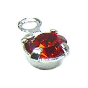 画像2: ダイヤパーツ #591　ラウンド　4mm　ライトシャム/代用ロジウム 【5ヶ入】 (2)