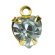 画像1: ダイヤパーツ　ハート　6.6×6mm　アクアマリン/金メッキ 【1ヶ入】 (1)
