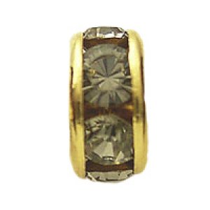 画像2: 平ロンデル 4mm ブラックダイヤ/金メッキ 【4ヶ入】 (2)