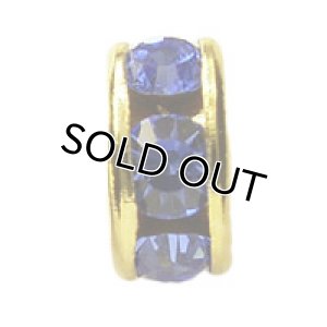 画像2: 平ロンデル　5mm　サファイア/金メッキ 【4ヶ入】 (2)