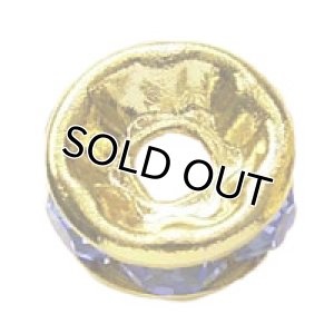 画像3: 平ロンデル　5mm　サファイア/金メッキ 【4ヶ入】 (3)