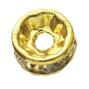 画像3: 平ロンデル　5mm　ブラックダイヤ/金メッキ 【4ヶ入】 (3)