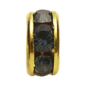 画像2: 平ロンデル　5mm　モンタナ/金メッキ 【4ヶ入】 (2)