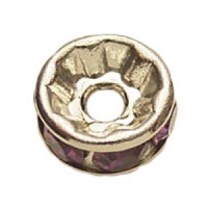 画像3: 平ロンデル　4mm　アメジスト/ロジウム 【4ヶ入】 (3)