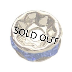 画像3: 平ロンデル　4mm　サファイア/ロジウム 【4ヶ入】 (3)