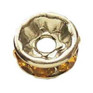 画像3: 平ロンデル 5mm トパーズ/ロジウム 【4ヶ入】 (3)