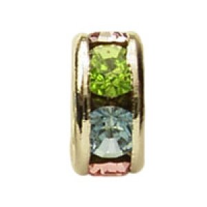 画像2: 平ロンデル 5mm ライトマルチ/代用ロジウム 【4ヶ入】 (2)