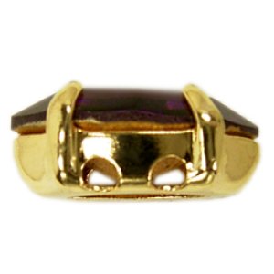 画像2: マーキス4200　8×4mm　アメジスト/金メッキ 【1ヶ入】 (2)