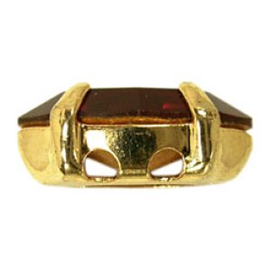 画像2: マーキス4200　8×4mm　シャム/金メッキ 【1ヶ入】 (2)