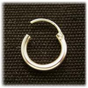 画像2: リングピアス 10mm シルバー925 【1ペア(2ヶ)入】 (2)