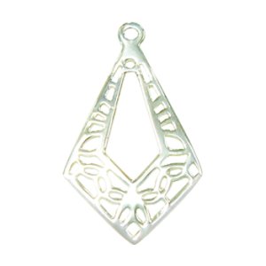 画像1: すかしパーツ　菱形　23×14mm　シルバー925 【1ヶ入】 (1)
