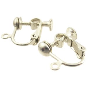 画像2: カン付イヤリング 丸玉6mm シルバー925 【1ペア(2ヶ)入】 (2)