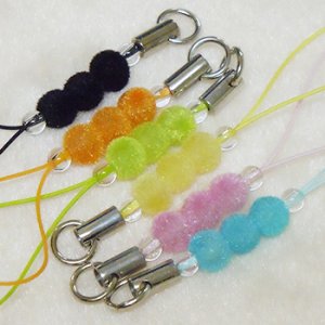 画像2: フロッキービーズストラップ グリーン 【2本入】 (2)