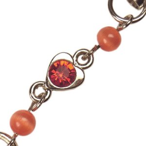 画像2: 石入りハートストラップ レッド 【2本入】 (2)