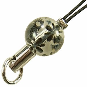 画像2: アクリル玉ストラップ　ブラック 【2本入】 (2)