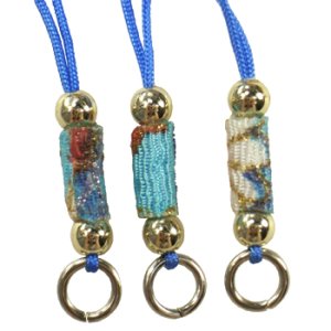 画像2: ミニちりめんストラップ ブルー 【2本入】 (2)