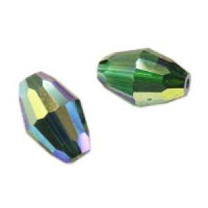 画像2: スワロフスキー#5200 9×6mm エメラルドAB 【2ヶ入】 (2)