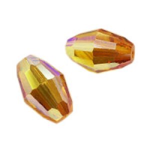 画像2: スワロフスキー#5200 9×6mm トパーズAB 【2ヶ入】 (2)