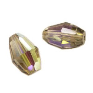 画像2: スワロフスキー#5200 9×6mm ブラックダイヤAB 【2ヶ入】 (2)