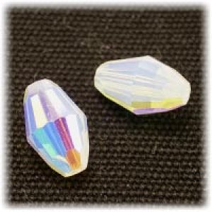 画像2: スワロフスキー＃5200　9×6mm　ホワイトオパールAB 【2ヶ入】 (2)