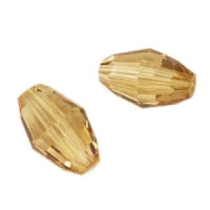 画像2: スワロフスキー#5200 9×6mm ライトコロラドトパーズ 【2ヶ入】 (2)