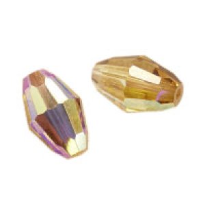 画像2: スワロフスキー#5200 9×6mm ライトコロラドトパーズAB 【2ヶ入】 (2)