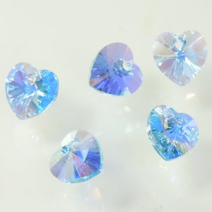 画像2: スワロフスキー＃6228　10.3×10mm　アクアマリンAB 【4ヶ入】 (2)