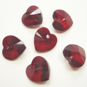 画像2: スワロフスキー＃6228　10.3×10mm　シャム 【6ヶ入】 (2)