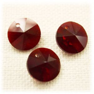 画像2: スワロフスキー＃6428　8mm　シャム 【5ヶ入】 (2)