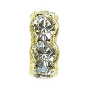 画像2: スワロフスキースクエアロンデル　クリスタル/金メッキ 【2ヶ入】 (2)