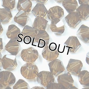 画像1: スワロフスキー＃5328　6mm　スモークトパーズ 【20ヶ入】 (1)