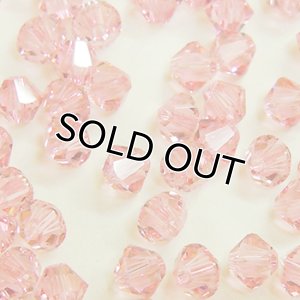 画像1: スワロフスキー＃5328　6mm　ライトローズ 【20ヶ入】 (1)