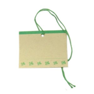 画像2: プライスカード　クローバー(横)　28×35mm　グリーン 【10枚入】 (2)