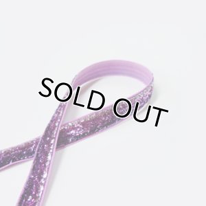 画像1: 中国製ラメ入ミックスベロアリボン 《10mm》　パープルグラデーション 【2m入】 (1)