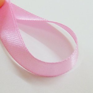 画像2: 中国製片面サテンリボン 《10mm》 ピンク 【2m入】 (2)