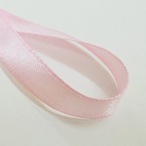 画像2: 中国製片面サテンリボン 《10mm》 ライトピンク 【2m入】 (2)