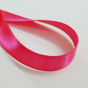 画像2: 中国製片面サテンリボン 《10mm》 ベリーピンク 【2m入】 (2)