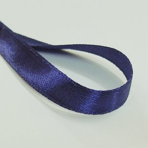 画像2: 中国製片面サテンリボン 《10mm》 ナイトブルー 【2m入】 (2)